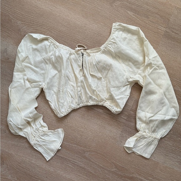 NWT WeWoreWhat Tie Front Top - Picture 2 of 4